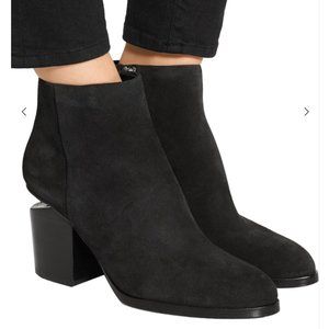 Alexander Wang Gabi Booties in Black w Silver heel